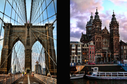 Brooklyn bridge, New York.